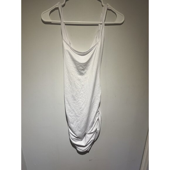 Women Ruched Mini Sleeveless Bodycon Dress Sexy Party Cut Out Clubwear Size M - Picture 4 of 4